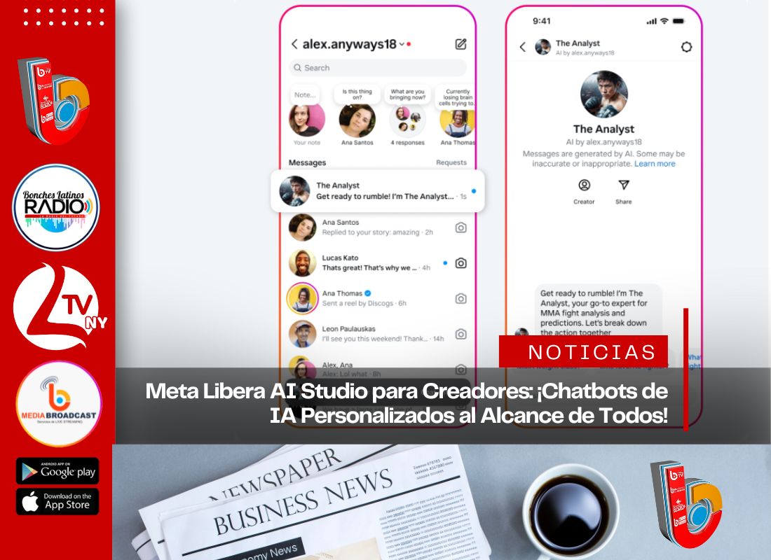 Meta Libera AI Studio para Creadores: ¡Chatbots de IA Personalizados al Alcance de Todos!