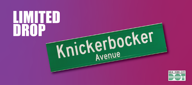 EL NYC DOT PONDRÁ A LA VENTA UN LOTE LIMITADO DE SEÑALES DE LA CALLE KNICKERBOCKER AVENUE