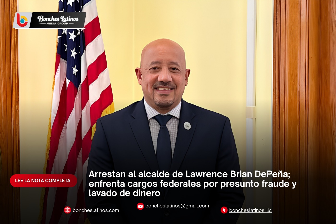 Arrestan al alcalde de Lawrence Brian DePeña; enfrenta cargos federales por presunto fraude y lavado de dinero