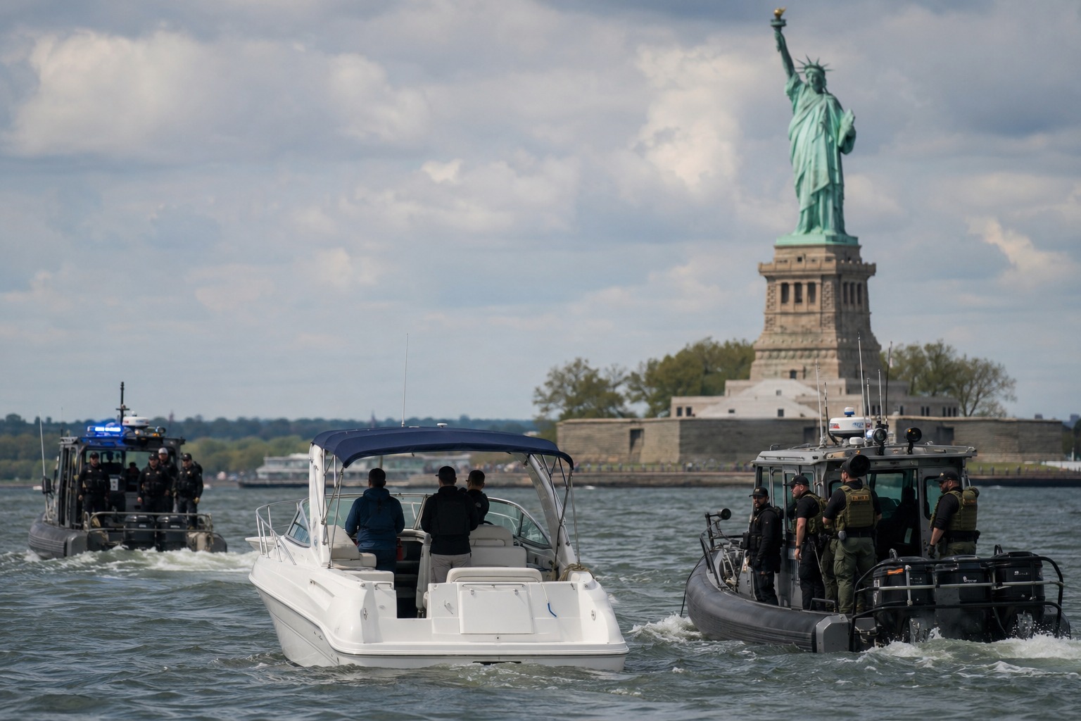 ICE detiene a salvadoreño acusado de operar sin licencia barco que volcó cerca de la Estatua de la Libertad