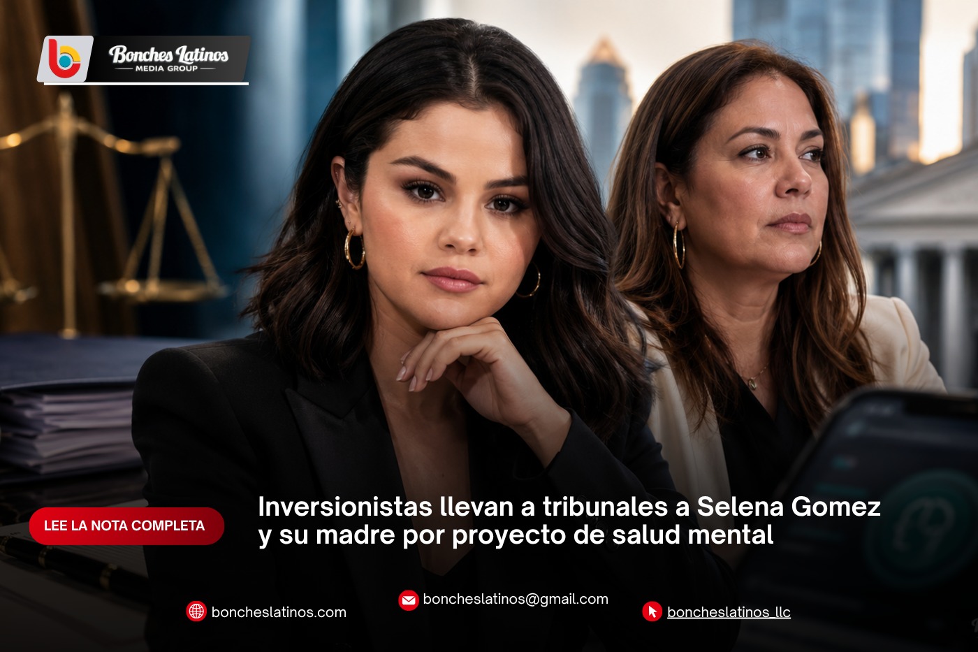 Inversionistas llevan a tribunales a Selena Gomez y su madre por proyecto de salud mental