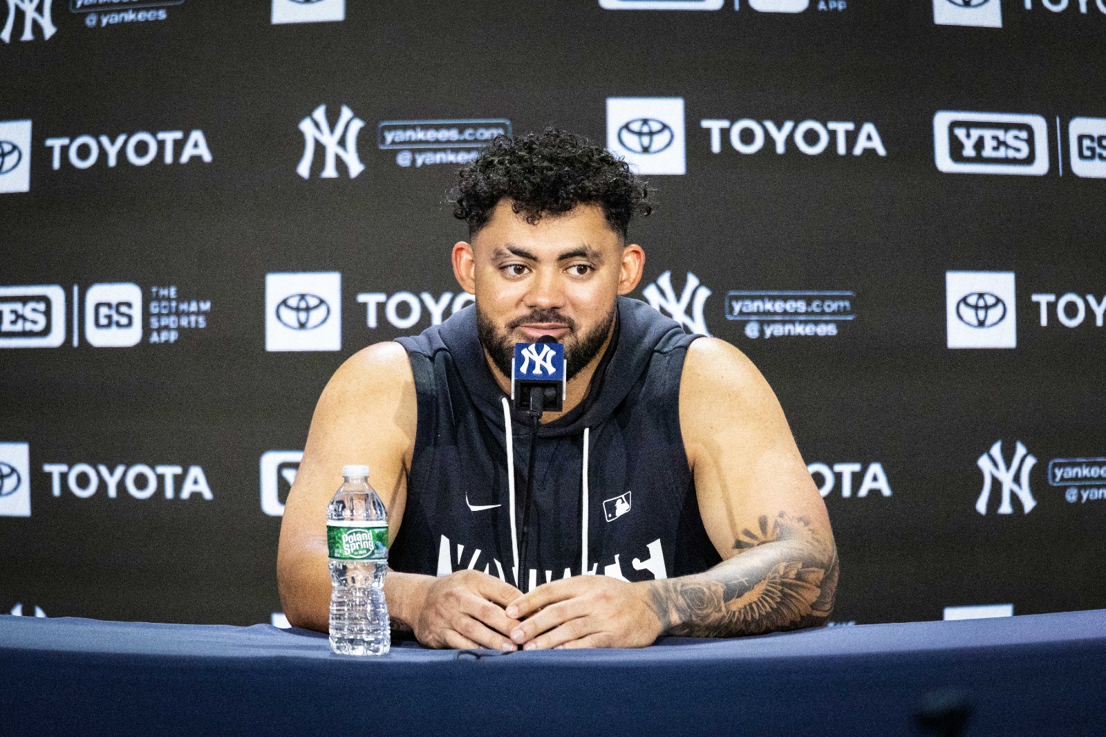Jasson Domínguez comparte con la prensa en Nueva York; Bonches Latinos Media y LATINOS TV NY presentes