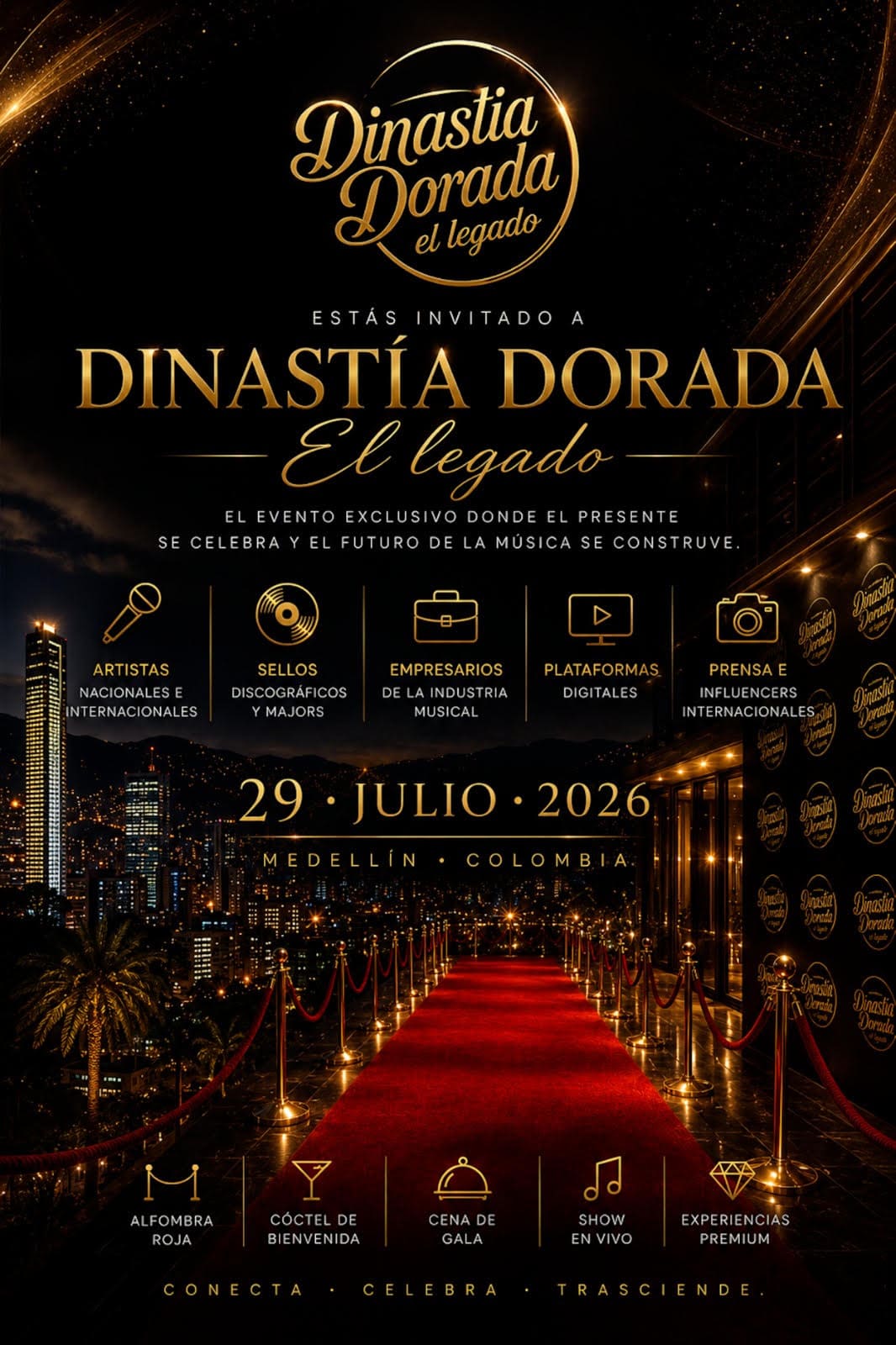 DINASTÍA INC. PRESENTA "DINASTÍA DORADA 2026: EL LEGADO": LA GALA QUE BUSCA REDEFINIR EL LUJO, EL NETWORKING Y LA EXPERIENCIA DE LA INDUSTRIA MUSICAL EN LATINOAMÉRICA