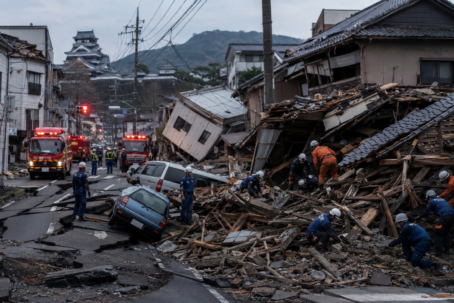 Terremoto de magnitud 7.1 golpea Japón y activa una operación de rescate contrarreloj