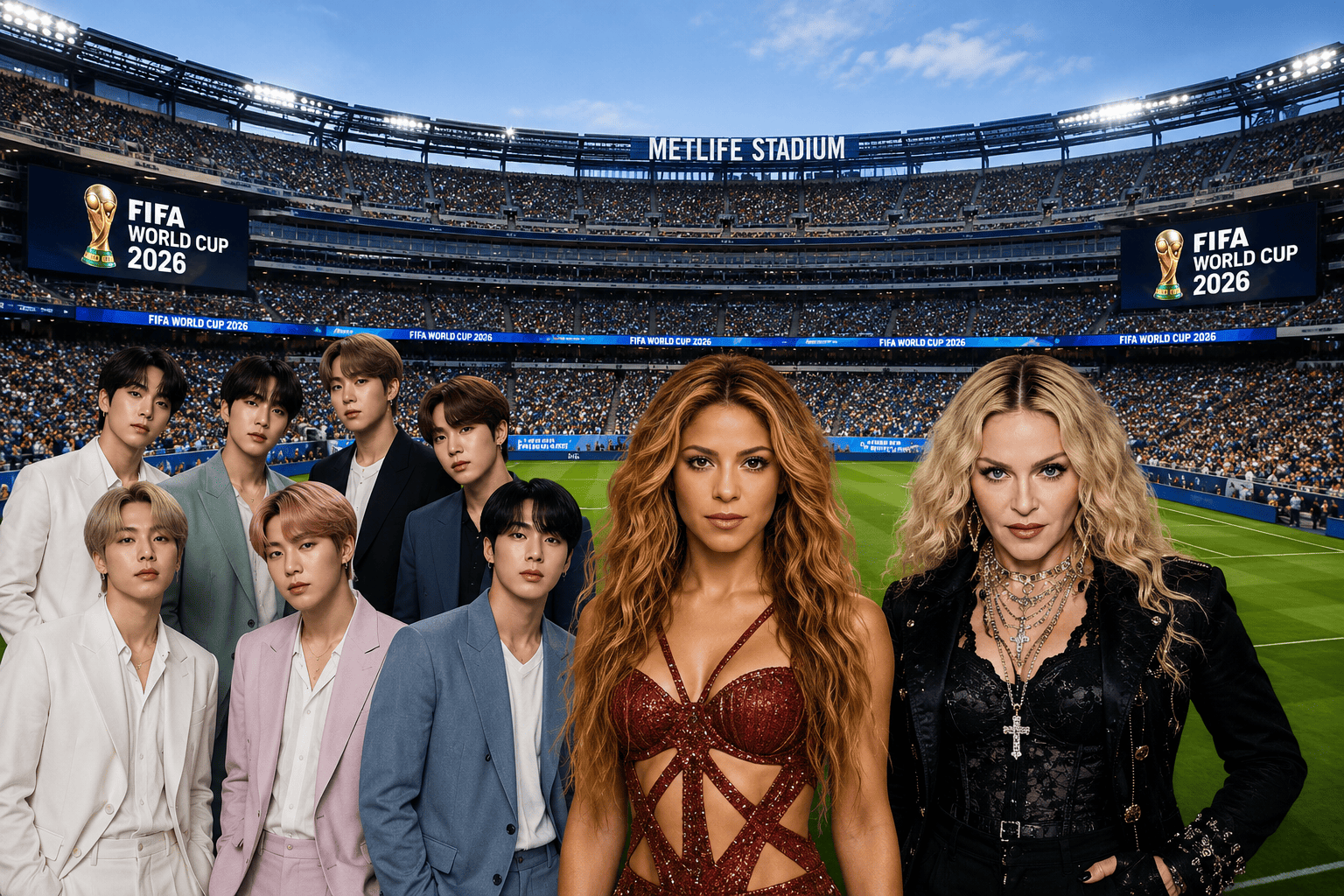 BTS, Shakira y Madonna encabezarán el primer show de medio tiempo en la historia de un Mundial