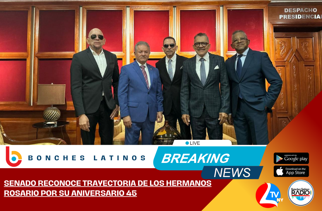 Senado reconoce trayectoria de Los Hermanos Rosario por su aniversario 45